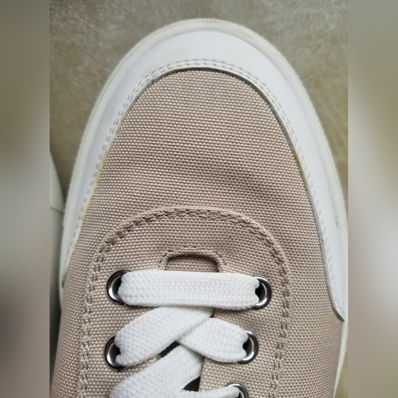 Christian Louboutin Beige Canvas Low Top Sneakers Auth Cert Sz 39.5 - Picture 5 of 12